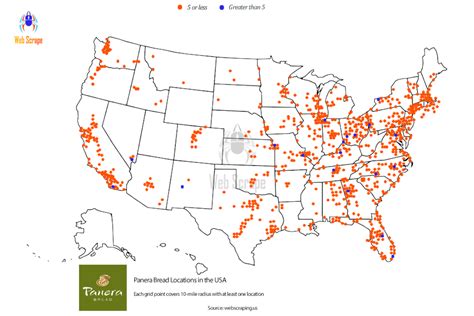 panera bread locations map.